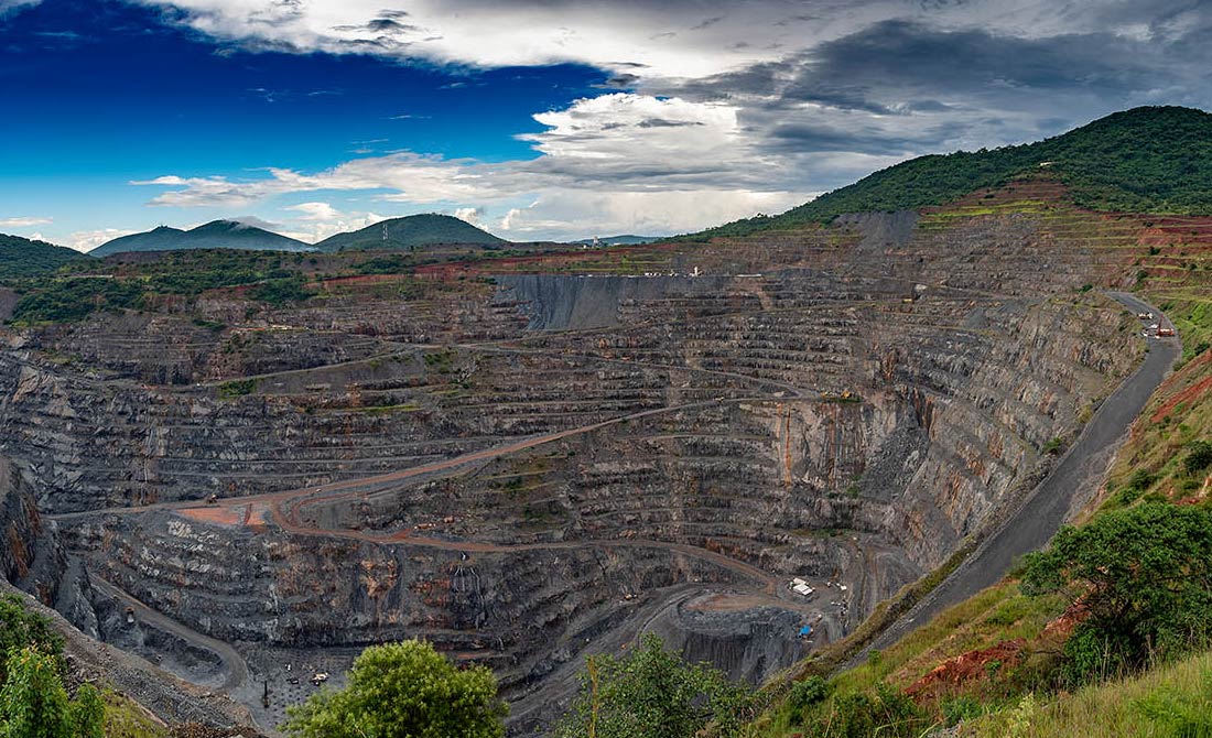 Geita Gold Mine open pit operations in Tanzania